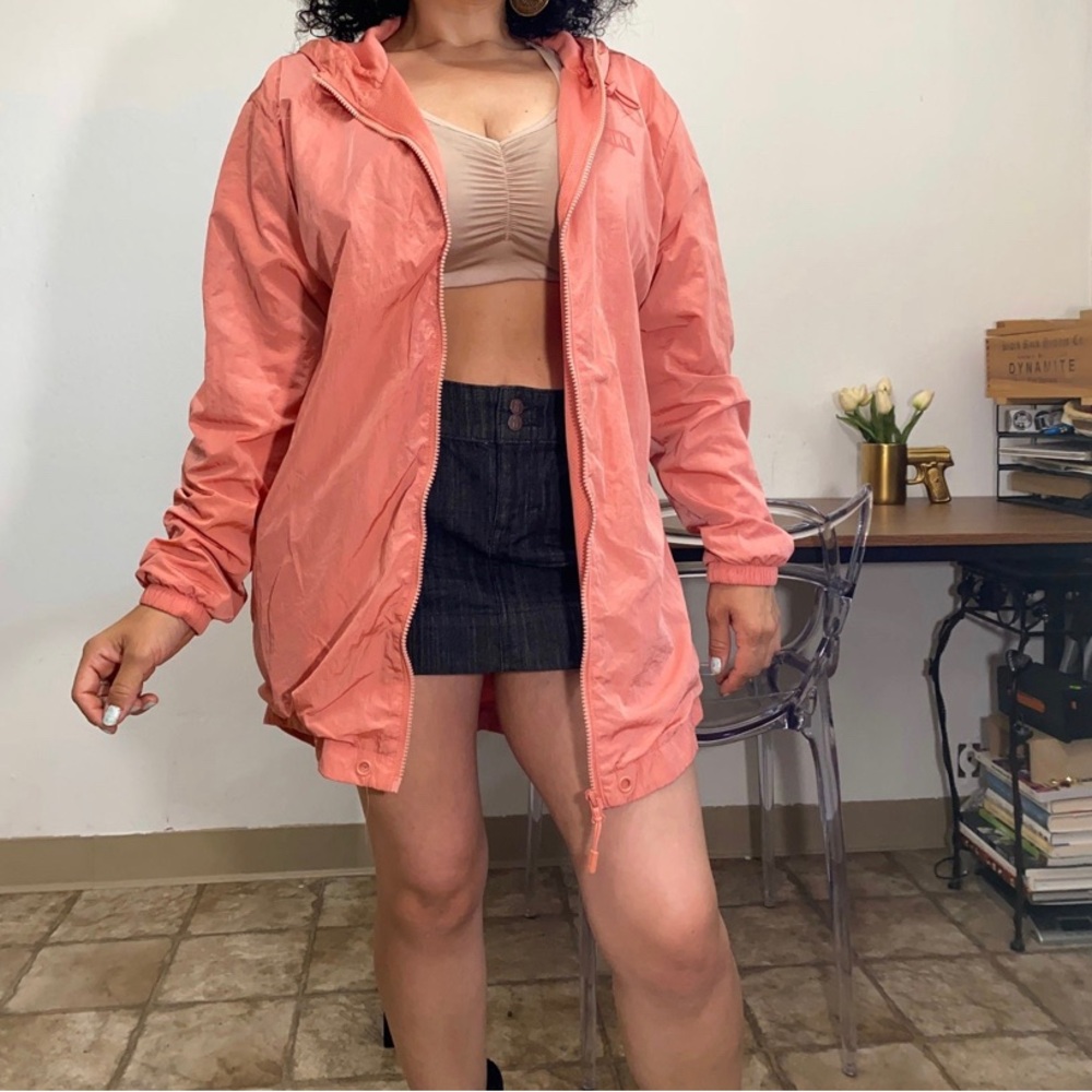 Pink Victoria’s Secret Women’s XS Pink Full Zip Hooded Windbreaker Jacket